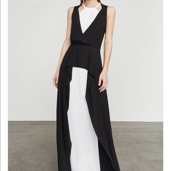 BCBGMaxAzria | Dresses | Bcbgmaxazria Black And White Long Dress Size 2 |  Poshmark